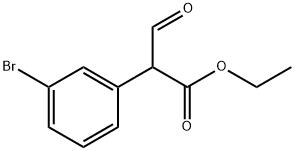 Benzeneacetic acid, 3-bromo-α-formyl-, ethyl ester Structure