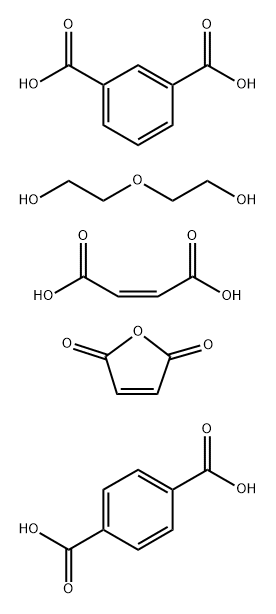 1,3-Benzenedicarboxylic acid, polymer with 1,4-benzenedicarboxylic acid, (2Z)-2-butenedioic acid, 2,5-furandione and 2,2-oxybisethanol 구조식 이미지