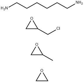 1,6-Hexanediamine, polymer with (chloromethyl)oxirane, methyloxirane and oxirane, hydrochloride 구조식 이미지