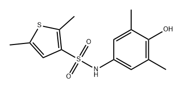 N-(4-hydroxy-3,5-dimethylphenyl)-2,5-dimethylthi
ophene-3-sulfonamide Structure