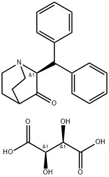 1-Azabicyclo[2.2.2]octan-3-one, 2-(diphenylmethyl)-, (2S)-, (2R,3R)-2,3-dihydroxybutanedioate (1:1) (9CI) Structure