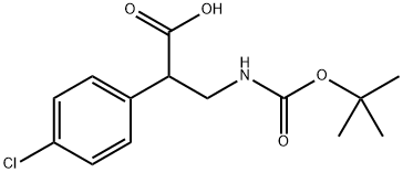 Benzeneacetic acid, 4-chloro-α-[[[(1,1-dimethylethoxy)carbonyl]amino]methyl]- Structure