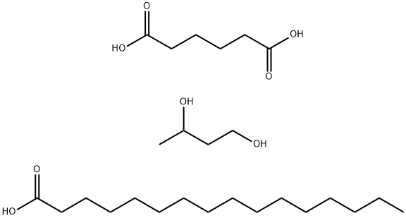 Hexanedioic acid, polymer with 1,3-butanediol, hexadecanoate 구조식 이미지