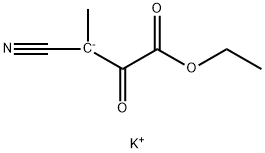 Butanoic acid, 3-cyano-2-oxo-, ethyl ester, ion(1-), potassium (9CI) 구조식 이미지