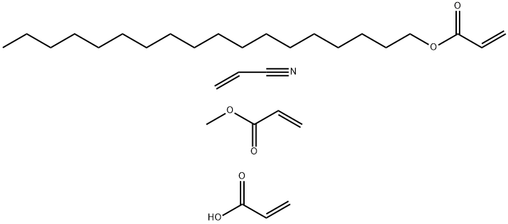 2-Propenoic acid, polymer with methyl 2-propenoate, octadecyl 2-propenoate and 2-propenenitrile 구조식 이미지