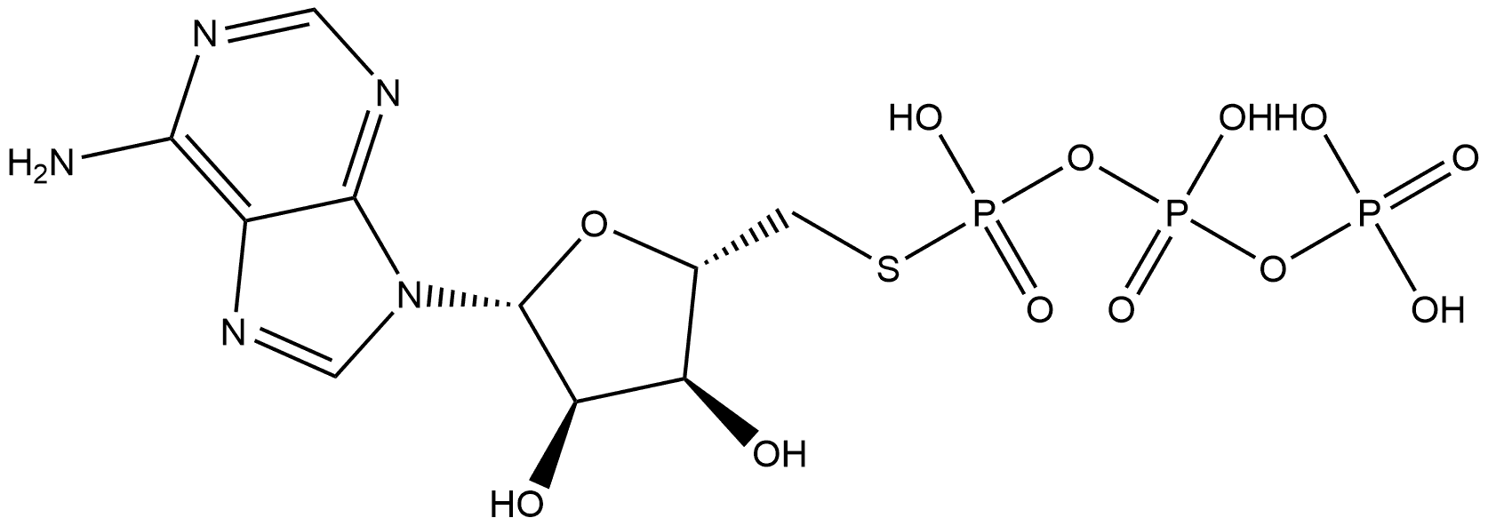 Adenosine 5'-(tetrahydrogen triphosphate), 5'-thio- Structure