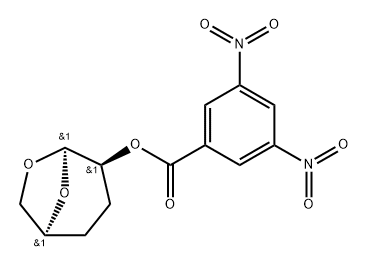 .beta.-D-threo-Hexopyranose, 1,6-anhydro-3,4-dideoxy-, 3,5-dinitrobenzoate Structure