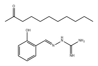 Hydrazinecarboximidamide, 2-[(2-hydroxyphenyl)methylene]-, reaction products with 2-undecanone 구조식 이미지