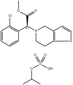 (aS)-methyl alpha-(2-chlorophenyl)-6,7-dihydrothieno[3,2-c]pyridine-5(4H)-acetate 2-propyl sulfate Structure