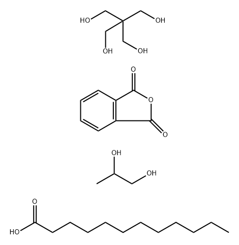 1,3-Isobenzofurandione, polymer with 2,2-bis(hydroxymethyl)-1,3-propanediol and 1,2-propanediol, dodecanoate 구조식 이미지
