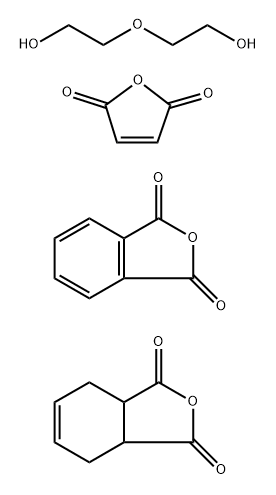1,3-Isobenzofurandione, polymer with 2,5-furandione, 2,2-oxybisethanol and 3a,4,7,7a-tetrahydro-1,3-isobenzofurandione 구조식 이미지