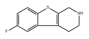 6-Fluoro-1,2,3,4-tetrahydrobenzo[4,5]thieno[2,3-c]pyridine 구조식 이미지