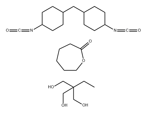 2-Oxepanone, polymer with 2-ethyl-2-(hydroxymethyl)-1,3-propanediol and 1,1'-methylenebis[4-isocyanatocyclohexane] 구조식 이미지