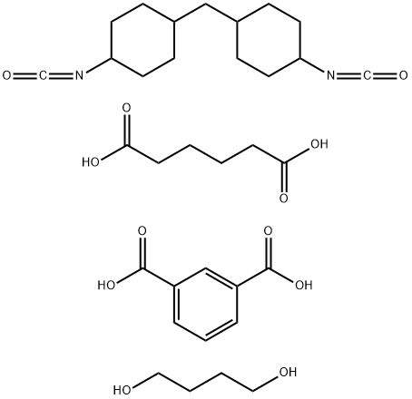 1,3-Benzenedicarboxylic acid, polymer with 1,4-butanediol, hexanedioic acid and 1,1'-methylenebis[4-isocyanatocyclohexane] Structure