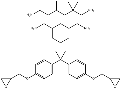 1,3-시클로헥산디메탄아민,2,2-(1-메틸에틸리덴)비스(4,1-페닐렌옥시메틸렌)비스옥시란및2,2,4-트리메틸-1,6-헥산디아민과의중합체 구조식 이미지