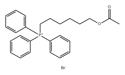 Phosphonium, [6-(acetyloxy)hexyl]triphenyl-, bromide (1:1) Structure