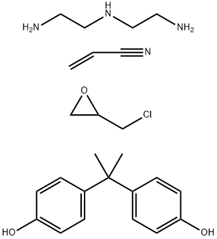 2-Propenenitrile, polymer with N-(2-aminoethyl)-1,2-ethanediamine, (chloromethyl)oxirane and 4,4-(1-methylethylidene)bisphenol 구조식 이미지