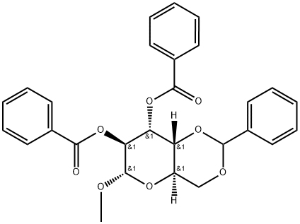 methyl 2,3-di-O-benzoyl-4,6-O-benzylidenehexopyranoside Structure