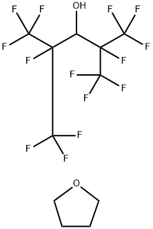 3-Pentanol, 1,1,1,2,4,5,5,5-octafluoro-2,4-bis(trifluoromethyl)-, compd. with tetrahydrofuran (1:1) Structure