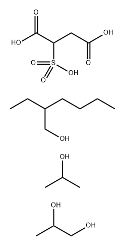 Butanedioic acid, sulfo-, mixed esters with 2-ethyl-1-hexanol, iso-Pr alc. and propylene glycol Structure