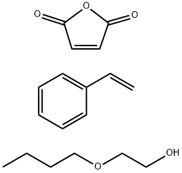 2,5-Furandione, polymer with ethenylbenzene, 2-butoxyethyl ester 구조식 이미지
