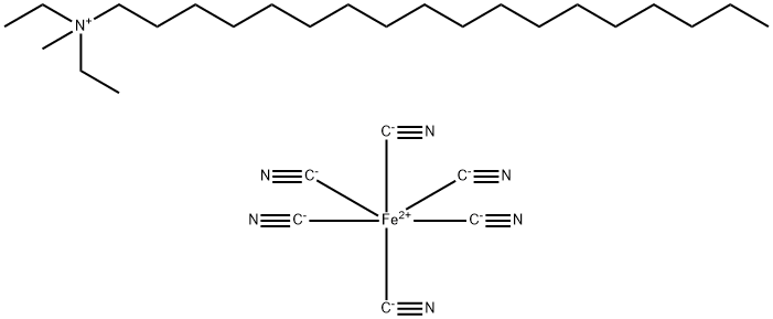 tetrakis(diethylmethyloctylammonium) hexa(cyano-C)ferrate(4-) 구조식 이미지