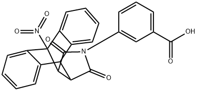 Benzoic acid, 3-(1,3,3a,4,9,9a-hexahydro-4-nitro-1,3-dioxo-4,9[1',2']-benzeno-2H-benz[f]isoindol-2-yl)- Structure