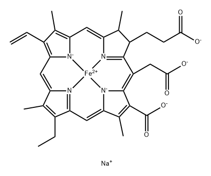 Chlorophyllin ferrous-sodium complex Structure