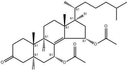 3-Oxo-5α-cholest-8(14)-ene-7α,15α-diyl=diacetate 구조식 이미지