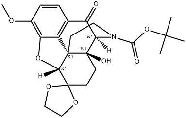 Morphinan-17-carboxylic acid, 4,5-epoxy-6,6-[1,2-ethanediylbis(oxy)]-14-hydroxy-3-methoxy-10-oxo-, 1,1-dimethylethyl ester, (5α)- (9CI) Structure