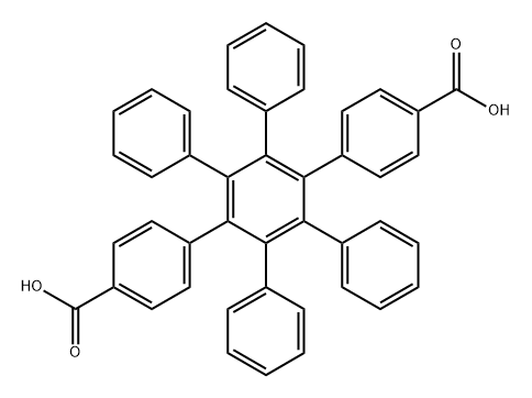 1,1':4',1''-Terphenyl]-4,4''-dicarboxylic acid, 2',3',5',6'-tetraphenyl- Structure