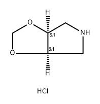 (3aR,6aS)-rel-tetrahydro-4H-1,3-Dioxolo[4,5-c]pyrrole hydrochloride  (Relative struc) Structure