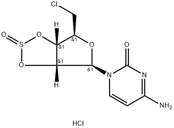 Cytidine, 5'-chloro-5'-deoxy-, cyclic 2',3'-sulfite, monohydrochloride (9CI) 구조식 이미지