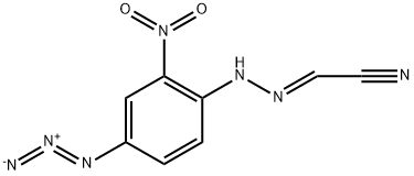 2-nitro-4-azidocarbonylcyanide phenylhydrazone Structure