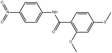 2-Methoxy-4-(methylthio)-N-(4-nitrophenyl)benzamide Structure