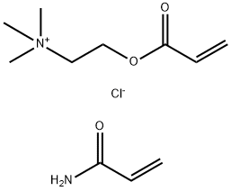 에탄아미늄, N,N,N-트라이메틸-2-[(1-옥소-2-프로페닐)옥시]- 클로라이드, 2-프로펜아마이트 함유 중합체 구조식 이미지