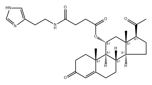 progesterone 11-hemisuccinate-(2-iodohistamine) 구조식 이미지