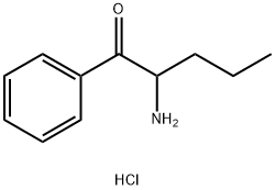 2-Amino-1-phenylpentan-1-one hydrochloride 구조식 이미지