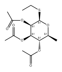 Ethyl 2,3,4-tri-O-acetyl-1-thio-β-L-rhamnopyranoside 구조식 이미지