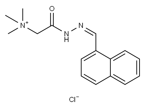 Ethanaminium,N,N,N-trimethyl-2-[2-(1-naphthalenylmethylene)hydrazinyl]-2-oxo-, chloride(1:1) Structure
