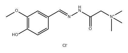 Ethanaminium,2-[2-[(4-hydroxy-3-methoxyphenyl)methylene]hydrazinyl]-N,N,N-trimethyl-2-oxo-,chloride (1:1) 구조식 이미지