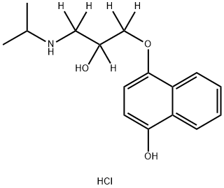 4-Hydroxypropranolol hydrochloride salt Structure