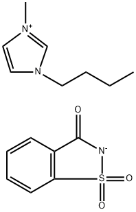 1H-Imidazolium, 1-butyl-3-methyl-, salt with 1,2-benzisothiazol-3(2H)-one 1,1-dioxide (1:1) Structure