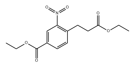 Ethyl 4-(3-ethoxy-3-oxopropyl)-3-nitrobenzoate Structure