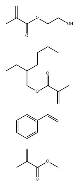 2-Propenoic acid, 2-methyl-, 2-ethylhexyl ester, polymer with ethenylbenzene, 2-hydroxyethyl 2-methyl-2-propenoate and methyl 2-methyl-2-propenoate 구조식 이미지