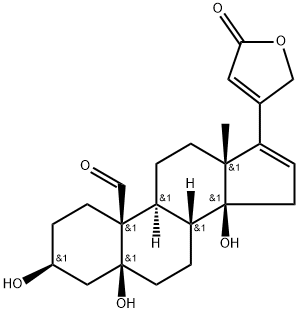 19-Oxo-3β,5,14-trihydroxy-5β-carda-16,20(22)-dienolide Structure