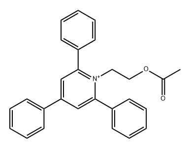 1-(2-Acetoxyethyl)-2,4,6-triphenylpyridin-1-ium Structure