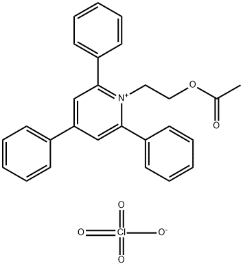 1-[2-(Acetyloxy)ethyl]-2,4,6-triphenylpyridin-1-ium perchlorate 구조식 이미지