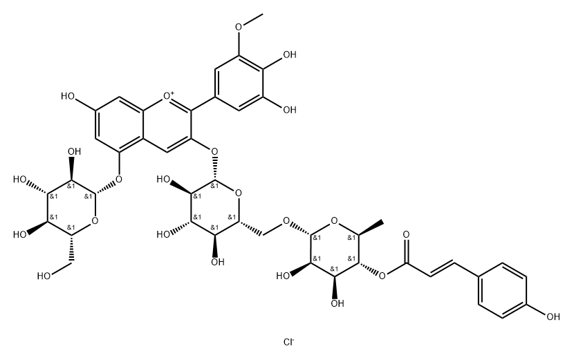Petunidin 3-Rutinoside(Trans-p-coumarin)-5- glucoside 구조식 이미지