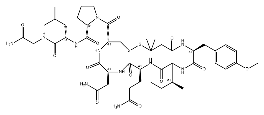 oxytocin, 1-desaminopenicillamyl-MeO-Tyr(2)- Structure
